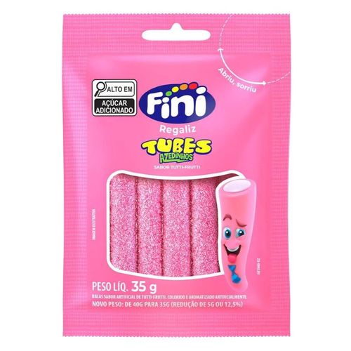 Bala Tubes Tutti-Frutti Azedinhos 35 Gr Unidade Fini