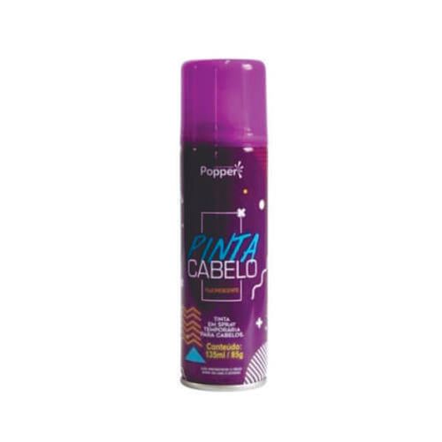 Spray Pinta Cabelo Fluorescente 135 Ml Roxo Popper