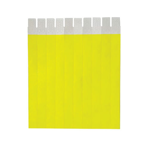 Pulseira De Eventos/Identificação Amarelo Fluor C/ 40 Un