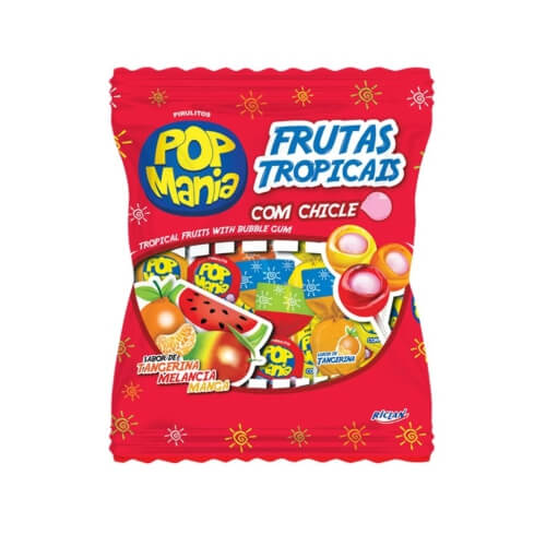 Pirulito Frutas Tropicais 500 Gr Pop Mania