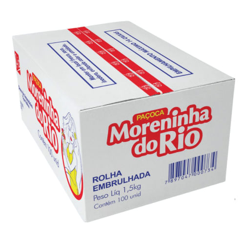 Paçoca Rolha Emb Cx C/ 100 Un 1,5 Kg Moreninha Do Rio