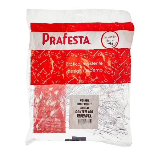 Colher Mini Little Coffe Cristal C/ 100 Un Prafesta