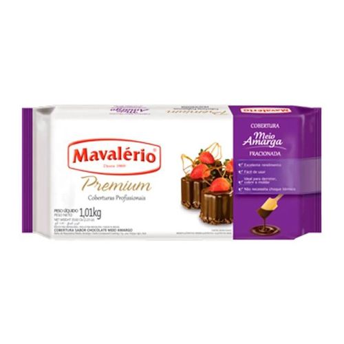 Chocolate Premium Meio Amargo 1 Kg Mavalerio