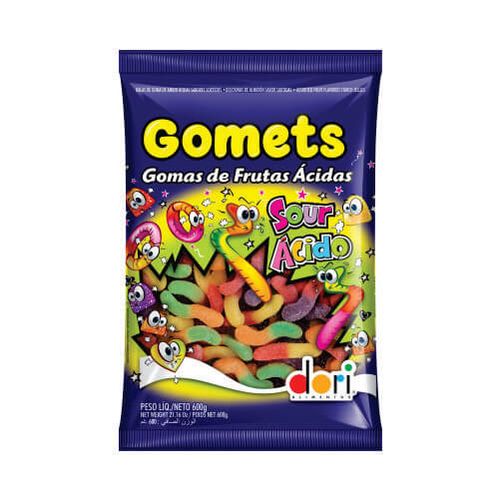 Gomets Goma Minhocas Ácidas 600 Gr Dori