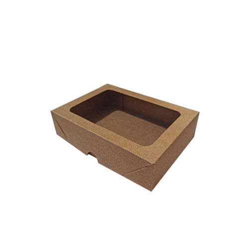Caixa Retangular 10,5x14,5x3,5 Kraft Visor Pct C/ 10 Un Crystal For