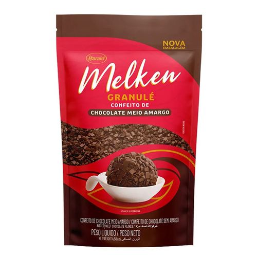 Granule Chocolate Meio Amargo Melken 400 Gr Harald