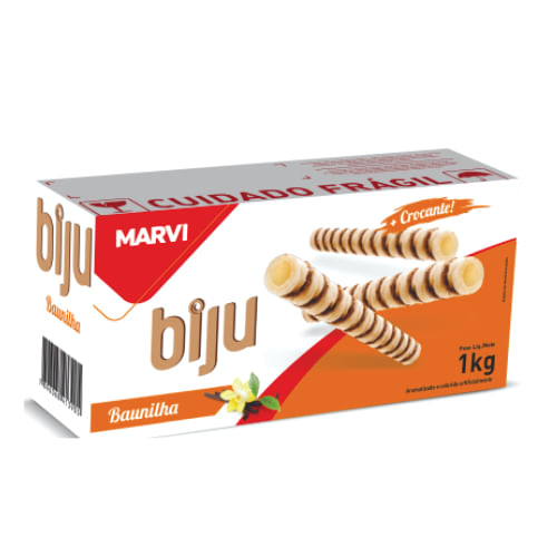 Canudo Biju Baunilha S/ Recheio 1 Kg Marvi