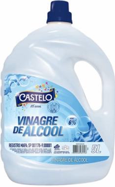 Vinagre De Alcóol 6% Acidez 5 Lt Castelo Alimentos