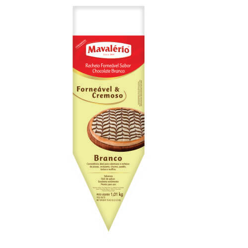 Recheio De Chocolate Branco Forneavel 1,01 Kg Mavalério