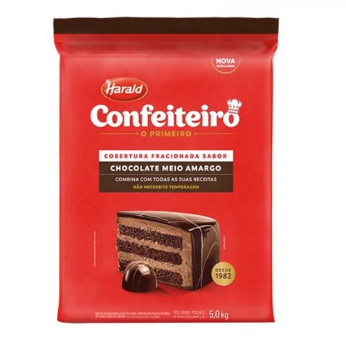 Chocolate Confeiteiro Meio Amargo 5 Kg Harald