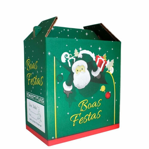 Cesta De Natal Boas Festas Verde Un Wr