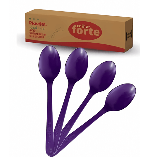 Colher Longa 16 Cm Premium Açai Cx C/ 500 Un Plastjet