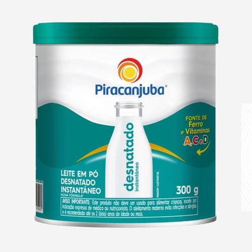 Leite Em Pó Desnatado 300 Gr Piracanjuba