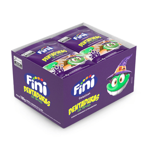 Bala Halloween Dentaduras Da Bruxa 12x15gr Fini