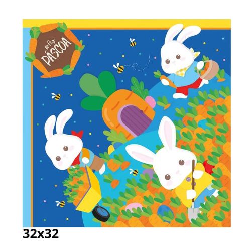 Envelope Ovo 32x32 Horta Feliz Azul Cromus