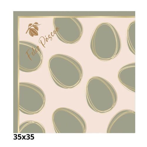 Envelope Ovo 35x35 Verde/Terracota Suave Cromus