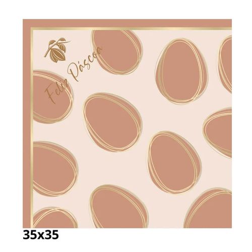 Envelope Ovo 35x35 Verde/Terracota Suave Cromus