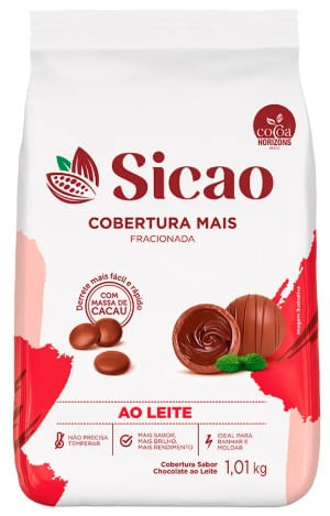 Chocolate Mais Ao Leite Gotas 1,01 Kg Sicao
