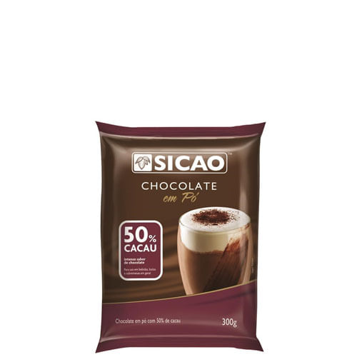 Chocolate Em Pó 50% 300 Gr Sicao