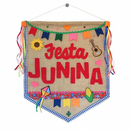 Estandarte De Juta Junino 49x60cm (9960) Halley Fitas