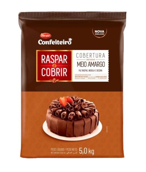 Chocolate Raspar E Cobrir Meio Amargo 5 Kg Harald