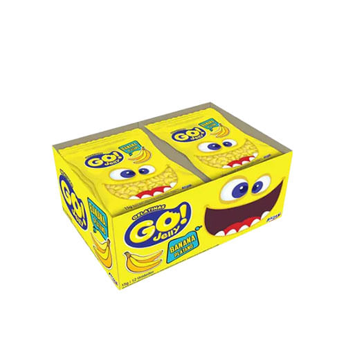 Bala Gelatina Mini Banana 12x15 Gr Go Jelly