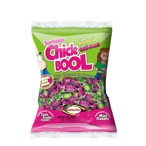 Bala Chiclebool Sortido 600gr Santa Rita