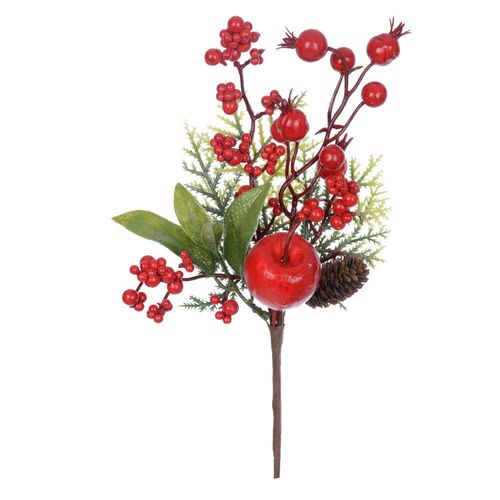 Haste Maça C/ Berry Vermelho 26 Cm (44577001) Florearte