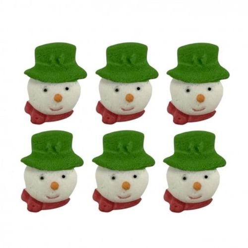 Biscuit Comestivel Boneco De Neve C/ 6 Un (081) Jady