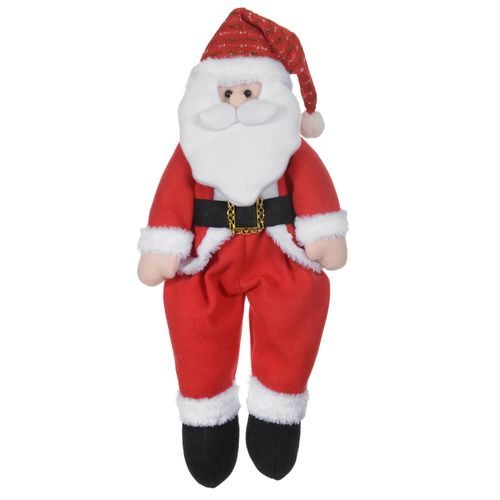 Enfeite Natal Boneco Neve Sentado 45cm Vermelho (48126001) Florarte