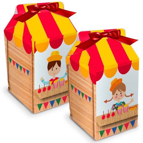 Caixa Milk Festa Junina Divertida C/ 8 Un Festcolor