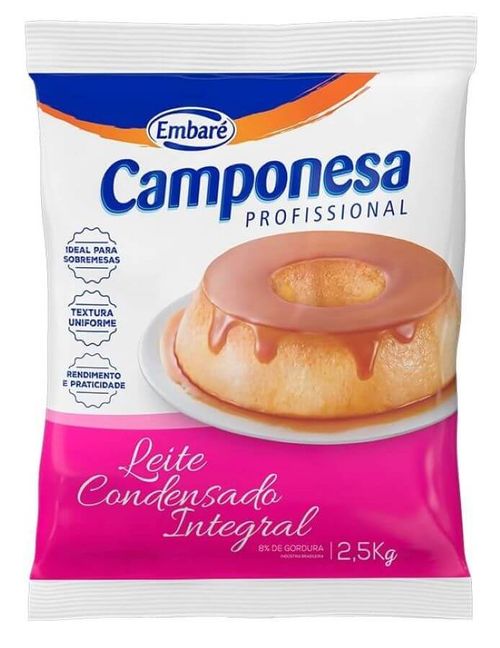 Leite Condensado Integral Bag 2,5 Kg Camponesa
