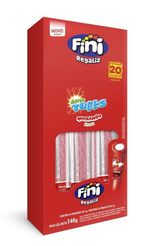 Bala Tubes Morango Citrico 20x7gr Fini