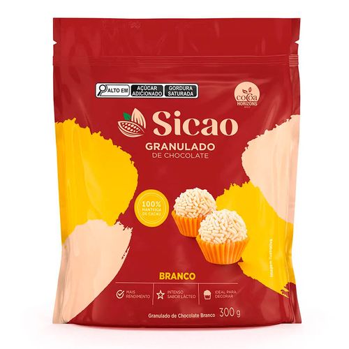 Chocolate Granulado Macio Branco 300 Gr Sicao