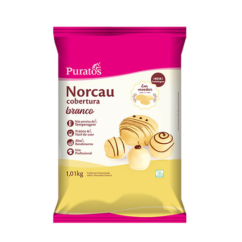Chocolate Premium Branco Gotas 1,01kg Norcau