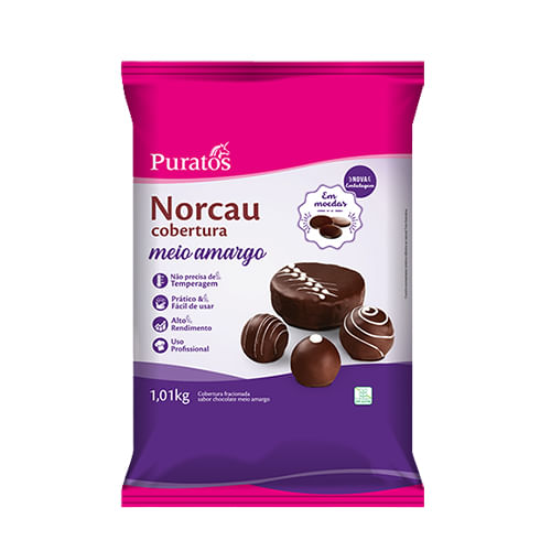 Chocolate Premium Meio Amargo Gotas 1,01kg Norcau