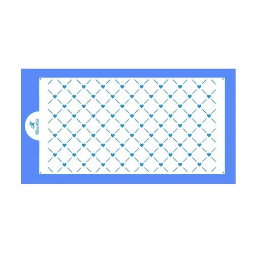 Stencil Poa Coraçao 34,5x16,5cm Bluestar