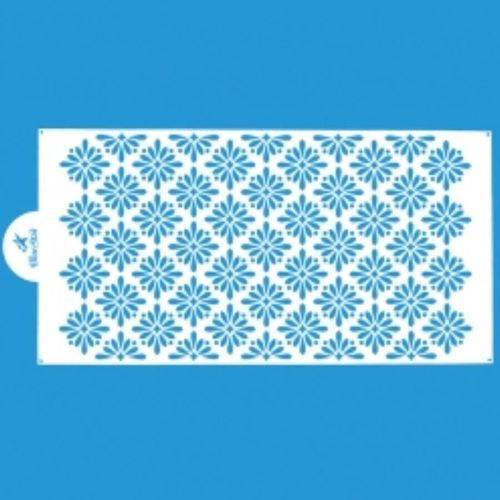 Stencil Ornamentos Florais 34,5x16,5cm Bluestar