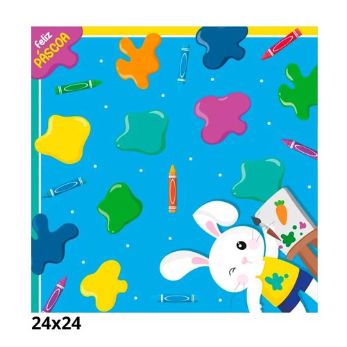 Envelope Ovo 24x24cm Pintura Azul/Vermelho Cromus