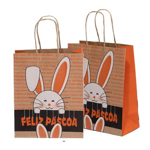 Sacola Kraft Páscoa 10un Lc Embalagens