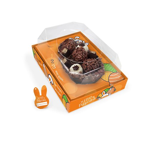 Caixa Ovo De Colher 250/350/500 Gr Coelhinho Un Jr