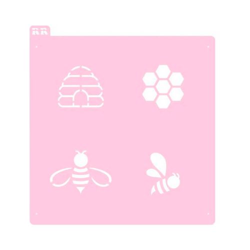 Stencil Pão De Mel/Macaron Abelha 1 Rr Cortadores