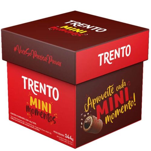 Wafer Mini Trento Momentos Sortidos 144 Gr (9un X 16gr) Peccin