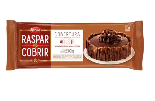 Chocolate Raspar E Cobrir Ao Leite 2,1 Kg Harald