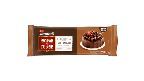 Chocolate Raspar E Cobrir Meio Amargo 2,1  Kg Harald