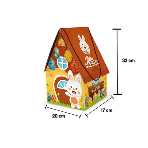 Caixa Casinha C/ Alça 17x20x33cm Coelho Un Jr