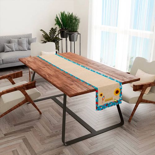 Trilho Mesa Tecido Arraia 40x200cm Regina