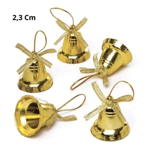 Enfeite Natal Sino 2,3cm Dourado 12un (67437002) Florarte