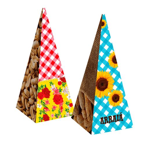 Caixa Cone Papel Arraia C/4 Regina