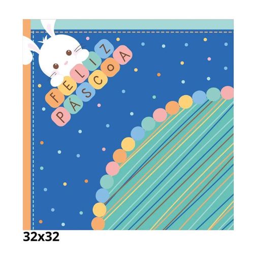 Envelope Ovo 32x32cm Flakes Vermelho/Azul Cromus